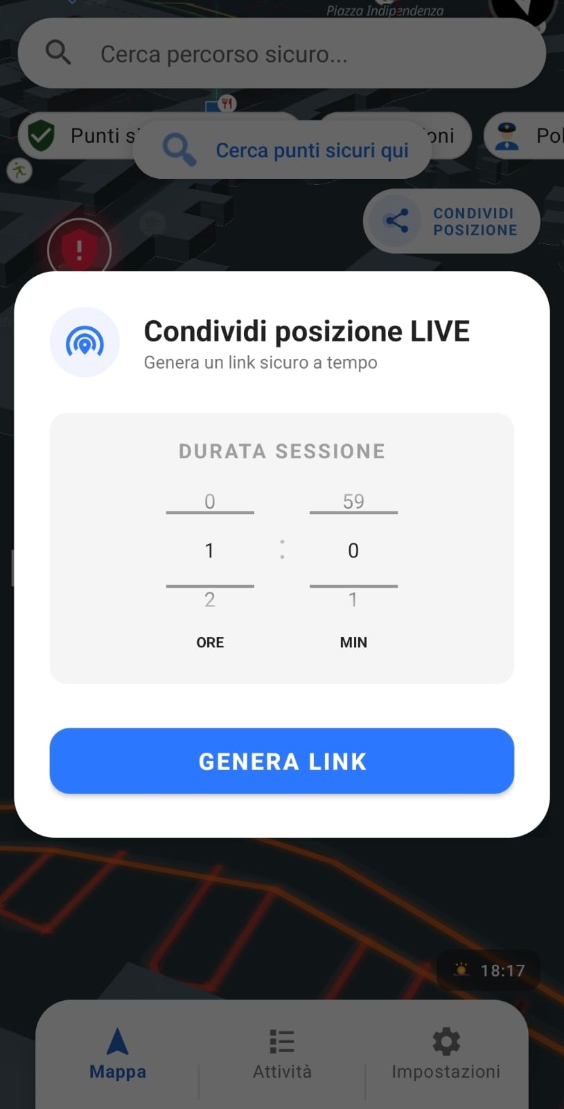 Condivisione Posizione Live