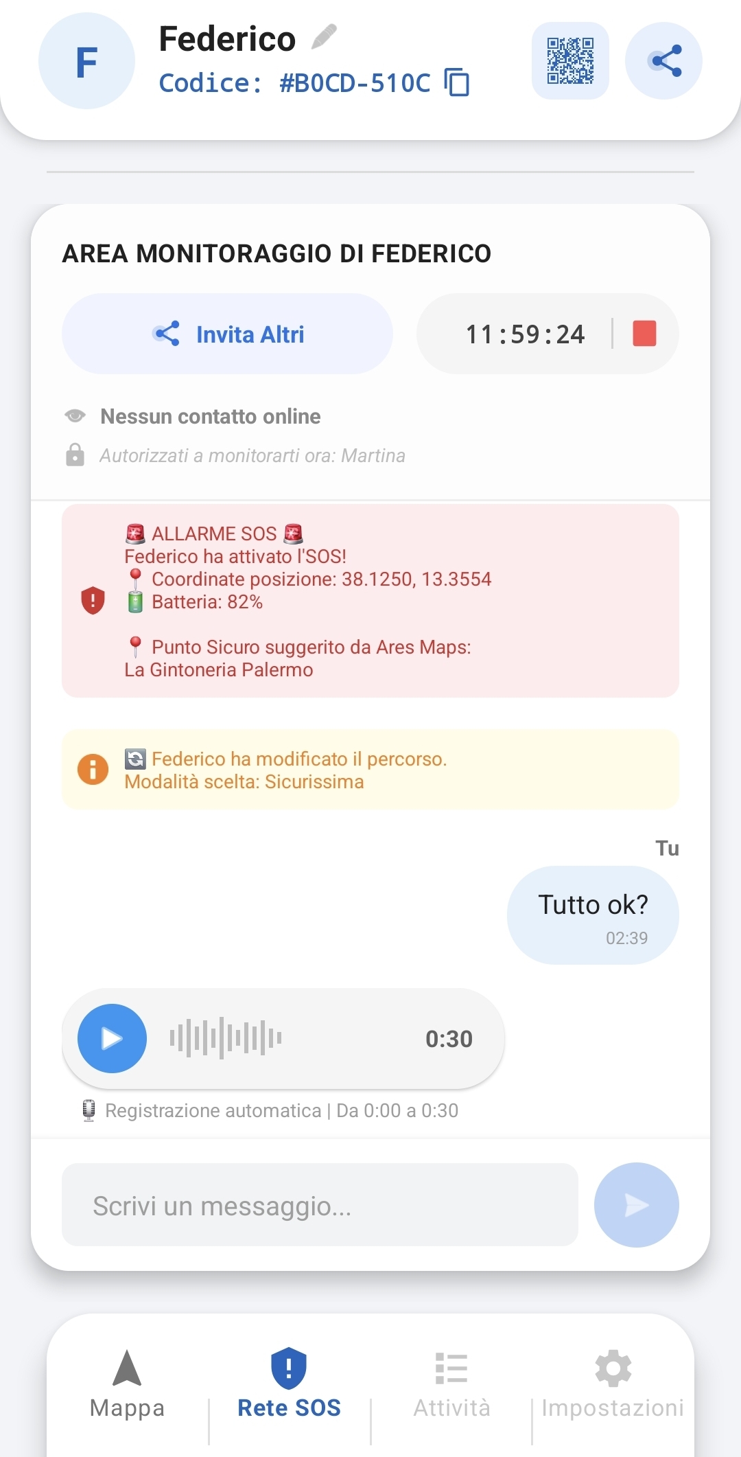 Condivisione Live Web